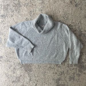 Sincerely Jules Cowl-neck Oversized Crop Sweater
